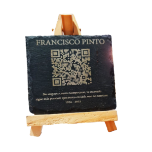 Placa Memorial Grabada en Piedra Pizarra